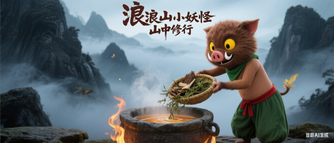 1小时用AI工具搞定一支《浪浪山》风格茶饮广告片